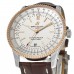 Replica Breitling Navitimer 1 Automatic 41 Silver Dial Brown Leather Deployment Strap Men‘s Watch U17326211G1P2