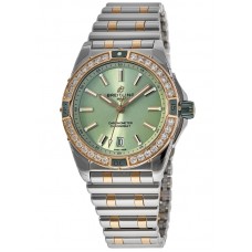 Replica Breitling Super Chronomat Automatic Green Dial Steel &18kt Rose Gold Diamond Women‘s Watch U17356531L1U1