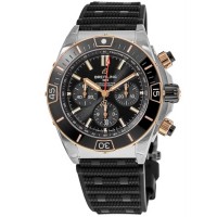 Replica Breitling Super Chronomat B01 44 Rose Gold &Steel Rubber Strap Men‘s Watch UB0136251B1S1