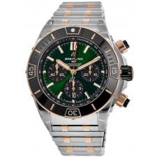 Replica Breitling Super Chronomat B01 44 Green Chronograph Dial Steel Men‘s Watch UB0136251L1U1