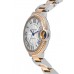 Replica Cartier Ballon Bleu 33mm 18kt Rose Gold &Steel Custom Diamond Bezel Women‘s Watch W2BB0032-CD