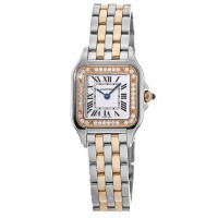 Replica Cartier Panthere de Cartier Steel and 18kt Rose Gold Small Women‘s Watch W3PN0006