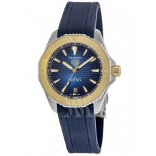 Replica Tag Heuer Aquaracer Professional 200 Blue Dial Gold Bezel Rubber Strap Men‘s Watch WBP2150.FT6210