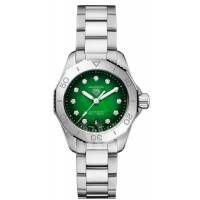 Replica Tag Heuer Aquaracer Professional 200 Smokey Green Diamond Dial Steel Women‘s Watch WBP2415.BA0622