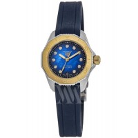 Replica Tag Heuer Aquaracer Professional 200 Blue Diamond Dial Rubber Strap Women‘s Watch WBP2450.FT6215