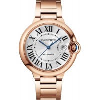 Replica Cartier Ballon Bleu de Cartier Silver Dial 18K Rose Gold Men‘s Watch WGBB0039