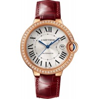 Replica Cartier Ballon Bleu de Cartier Silver Dial 18kt Rose Gold Diamond Women‘s Watch WJBB0056