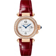 Replica Cartier Pasha De Cartier Opaline Dial Diamond Rose Gold Women‘s Watch WJPA0017