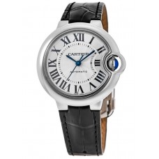 Replica Cartier Ballon Bleu 33mm Silver Dial Women‘s Watch WSBB0030