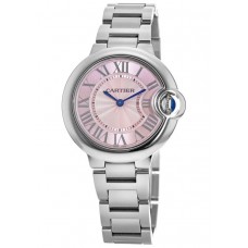 Replica Cartier Ballon Bleu 33mm Pink Dial Women‘s Watch WSBB0033