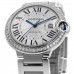 Replica Cartier Ballon Bleu 36mm Custom Diamond Bezel Steel Women‘s Watch WSBB0048-CD