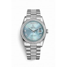 Rolex Day-Date 36 Platinum Ice blue Dial m118346-0044