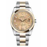 Rolex Datejust 36mm Steel 116203 stell/Yellow Gold Champagne Dial