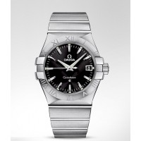 Omega Constellation Mens Black Replica Watch 123.10.35.60.01.001