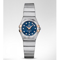 Omega Constellation Blue Dial Ladies Replica Watch 123.20.24.60.53.002