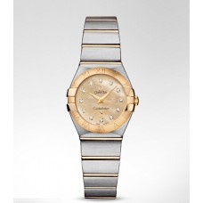 Omega Constellation Quartz 24MM Ladies Replica Watches 123.20.24.60.57.001