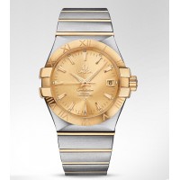 Omega Constellation Mens Gold Replica Watch 123.20.35.20.08.001