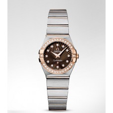 Omega Constellation Quartz Steel & Gold Ladies Replica Watch 123.25.24.60.63.001