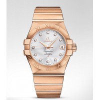 Omega Constellation Rose Gold Diamonds Replica Watch 123.50.35.20.52.001