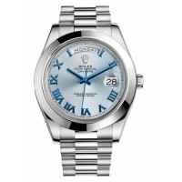 Replica Rolex Day Date II 218206 President Platinum Ice blue dial