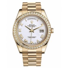 Rolex Day Date II President Yellow Gold White dial 218348 WRP Replica