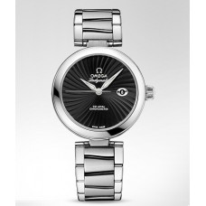 Omega De Ville Ladymatic Automatic Black Dial Steel Replica Watch 425.30.34.20.01.001