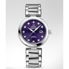 Omega De Ville Ladymatic Purple Diamonds Steel Replica Watch 425.30.34.20.60.001