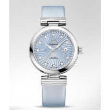 Omega DeVille Ladymatic Blue Automatic Diamond Replica Watch 425.32.34.20.57.002