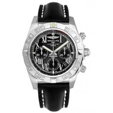 Breitling Chronomat 44 Black Leather Strap Replica Watch AB011012/B956-435X