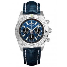 Breitling Chronomat 44 Blue Leather Strap Replica Watch AB011012/C789-731P