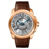 Calibre De Cartier Multiple Time Zone 18 kt Rose Gold Mens Watch W7100025